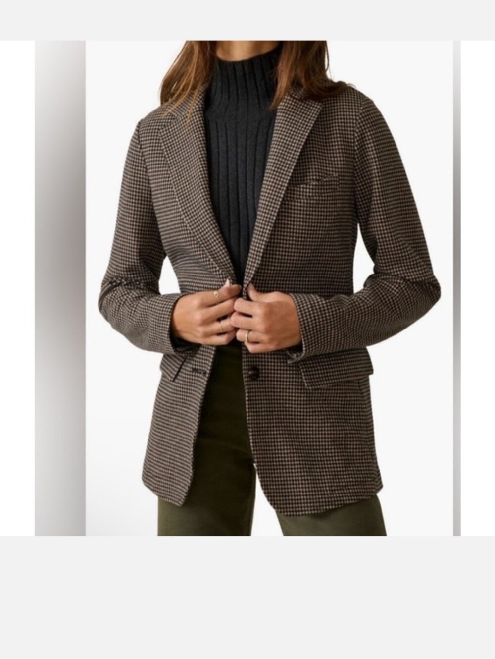 Inlet Faherty Houndstooth Blazer XS - NWOT